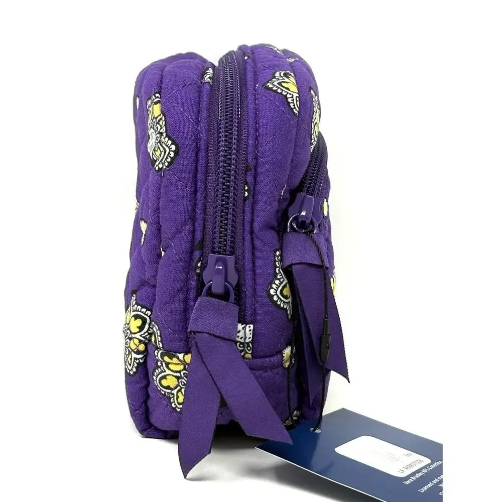 Vera Bradley NFL Minnesota MN Vikings Makeup Medium Cosmetic Bag Pouch NWT